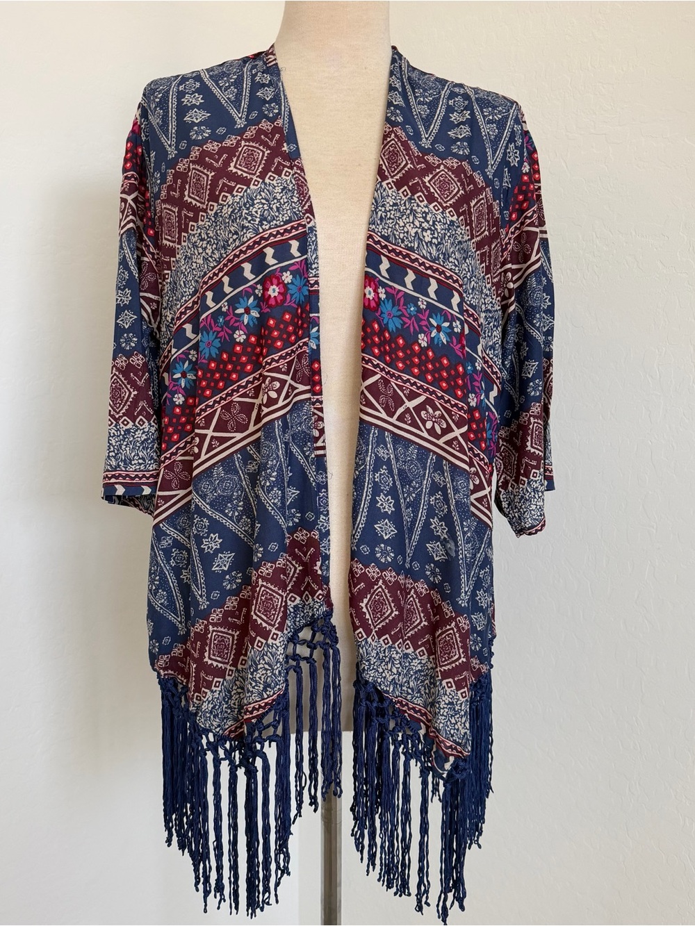 Bohemian Paisley Fringe Duster